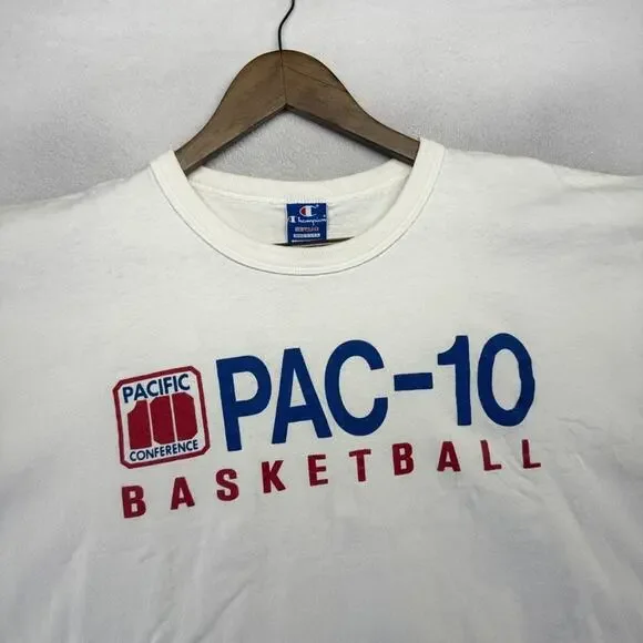 Vintage Pacific Conference Shirt 2XL Cut Cropped Crop Top Pac 10 Basketball 90s - Picture 2 of 10